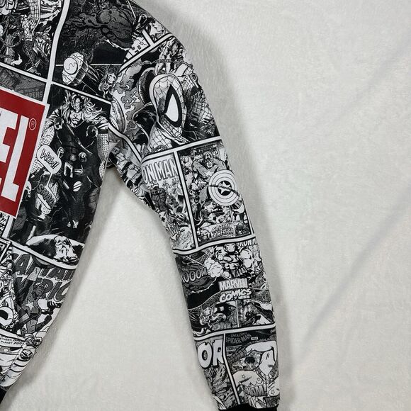 Marvel Comics Men’s Hoodie Size Small/Medium AOP Black And White - Picture 9 of 13